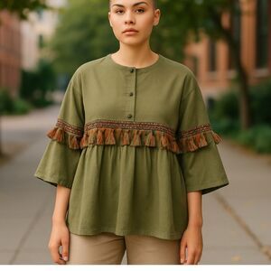 Zara 1975 denim cropped elbow sleeve jacket/top size extra small